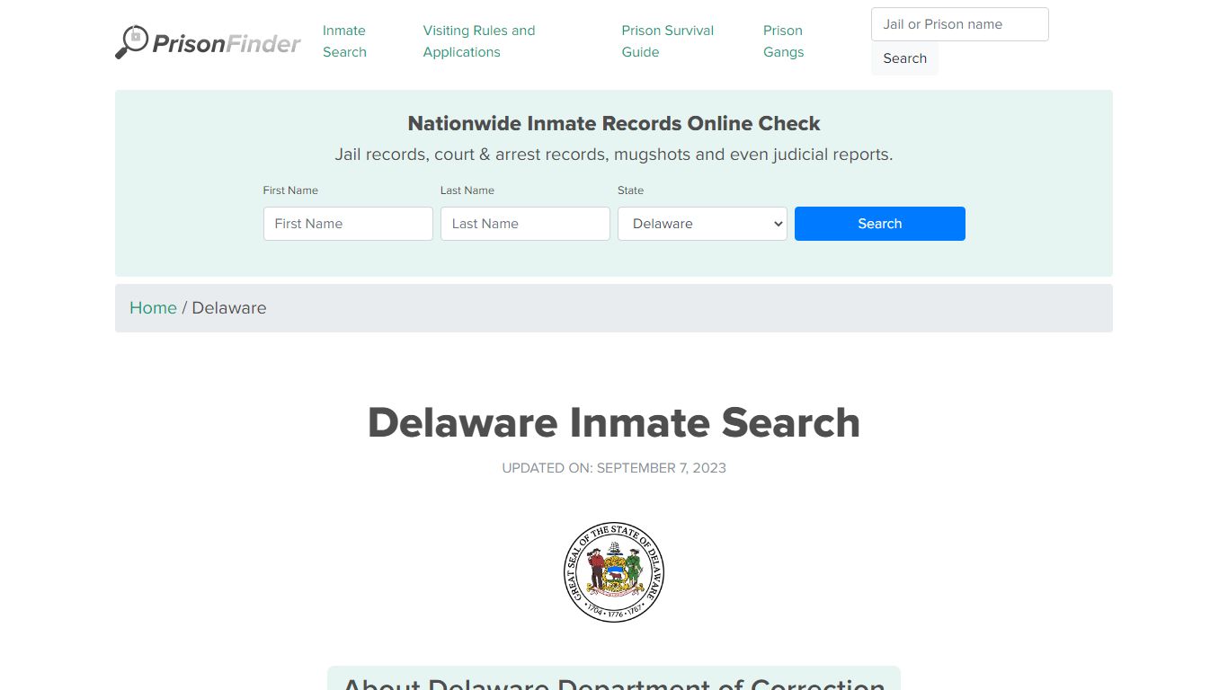 Delaware Inmate Search – Delaware Department of Correction Offender Lookup